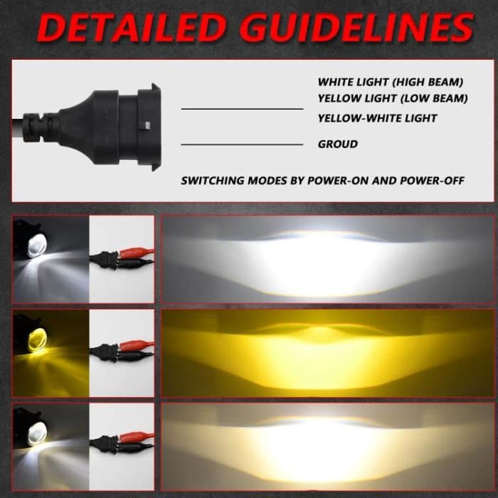 T09 2pcs/Pack 55W 3 inch High Power Dual Lens Fog Light, T09 Four-corner Universal, T09 Oblique Universal – Bild 9