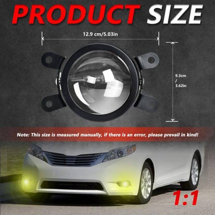 T10 2 Stück/Packung 55 W 3 Zoll Hochleistungs-Nebelscheinwerfer mit Doppellinse, universeller Doppelhalter – Bild 6
