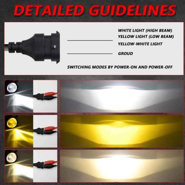 T10 2 Stück/Packung 55 W 3 Zoll Hochleistungs-Nebelscheinwerfer mit Doppellinse, universeller Doppelhalter – Bild 10
