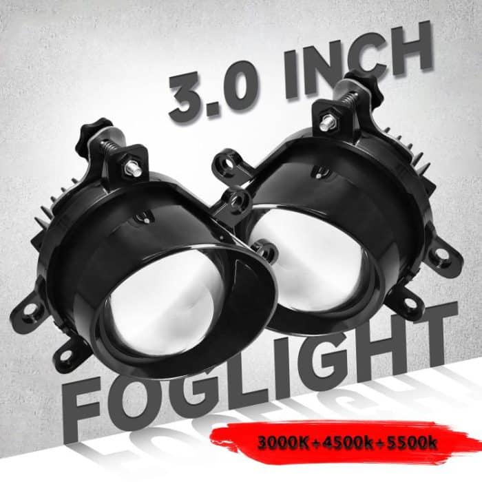 T12 2pcs/Pack 55W 3 inch High Power Dual Lens Fog Light Oblique Style for Toyota, T12 Left Driver, T12 Right Driver – Bild 2