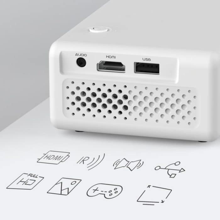 VIVIBRIGHT L01 Crazy Version 1080P 40 Lumens LCD + LED Smart Projector, US Plug, UK Plug, AU Plug, EU Plug – Bild 5