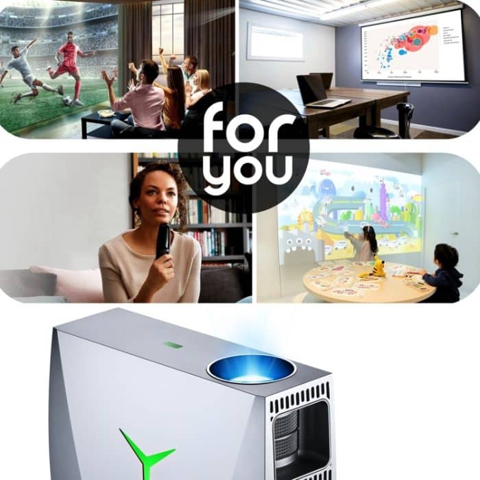 VIVIBRIGHT F40 1920x1080 4200 Lumen Tragbarer Heimkino Drahtloser Smart-Projektor mit Fernbedienung, Android-Version – Bild 4