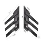 1 Pair Car Rear Windshield Air Cent Shark Fin Decorative Sticker, Carbon Pattern, Bright Black – Bild 13