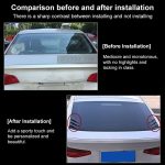 1 Pair Car Rear Windshield Air Cent Shark Fin Decorative Sticker, Carbon Pattern, Bright Black – Bild 4