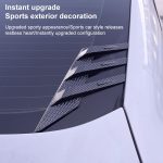 1 Pair Car Rear Windshield Air Cent Shark Fin Decorative Sticker, Carbon Pattern, Bright Black – Bild 5