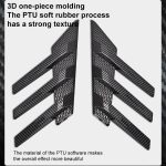 1 Pair Car Rear Windshield Air Cent Shark Fin Decorative Sticker, Carbon Pattern, Bright Black – Bild 6