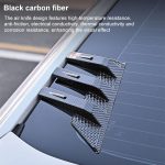 1 Pair Car Rear Windshield Air Cent Shark Fin Decorative Sticker, Carbon Pattern, Bright Black – Bild 7