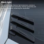 1 Pair Car Rear Windshield Air Cent Shark Fin Decorative Sticker, Carbon Pattern, Bright Black – Bild 8