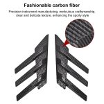 1 Pair Car Rear Windshield Air Cent Shark Fin Decorative Sticker, Carbon Pattern, Bright Black – Bild 9