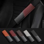 Car Leather Carbon Fiber Stitching Seat Belt Shoulder Guard – Bild 2