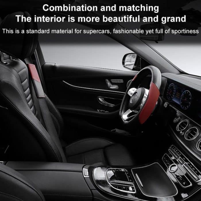 Car Leather Carbon Fiber Stitching Seat Belt Shoulder Guard – Bild 5