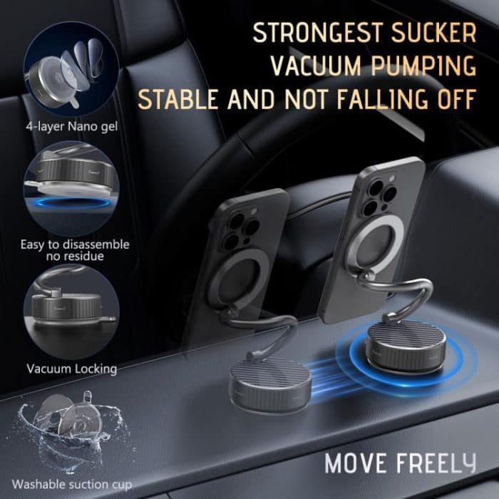 H3 Folding Vacuum Adsorption Magnetic Car Phone Holder, H3 – Bild 3