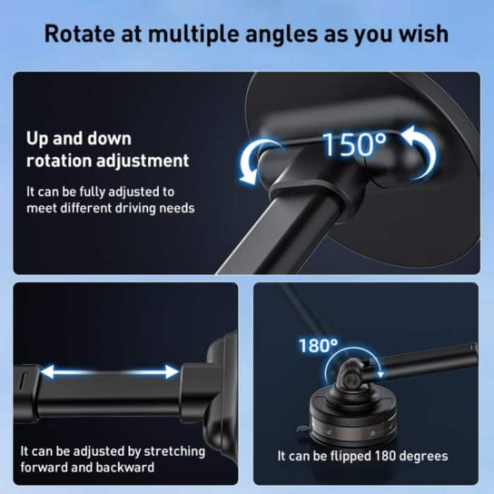 J34 Retractable Vacuum Adsorption Magnetic Car Phone Holder, J34 – Bild 6