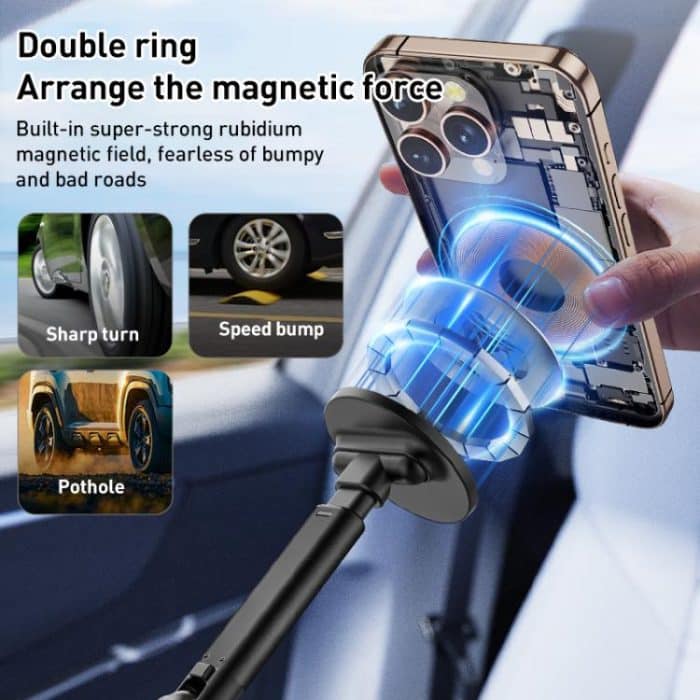 J34 Retractable Vacuum Adsorption Magnetic Car Phone Holder, J34 – Bild 8