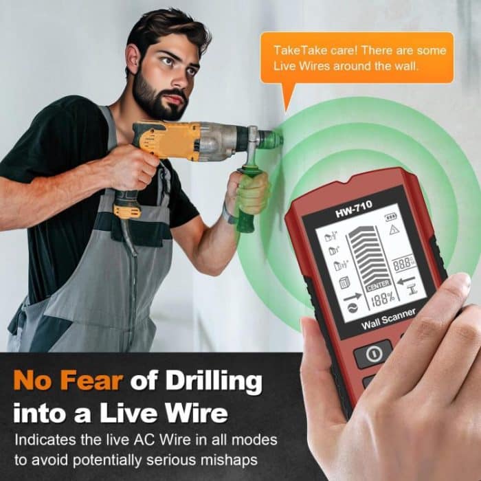 HW-710 5-in-1 Wall Scanner Metal Detector Stud Finder Measuring Instrument – Bild 7