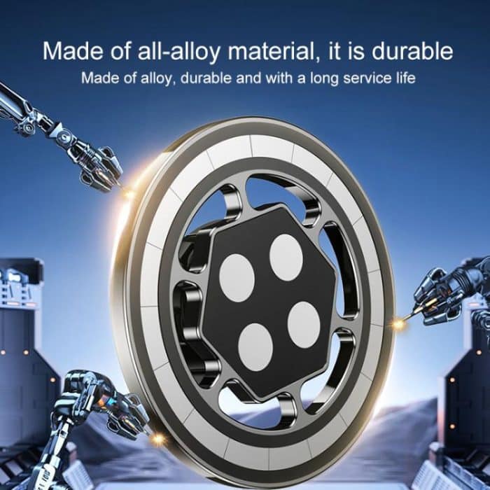 17mm Universal Ball MagSafe Magnetic Adapter Car Phone Holder Base, C4 Solid Color Black, C5 Hexagonal Black, C6 Round Black, C6 Round Silver – Bild 6