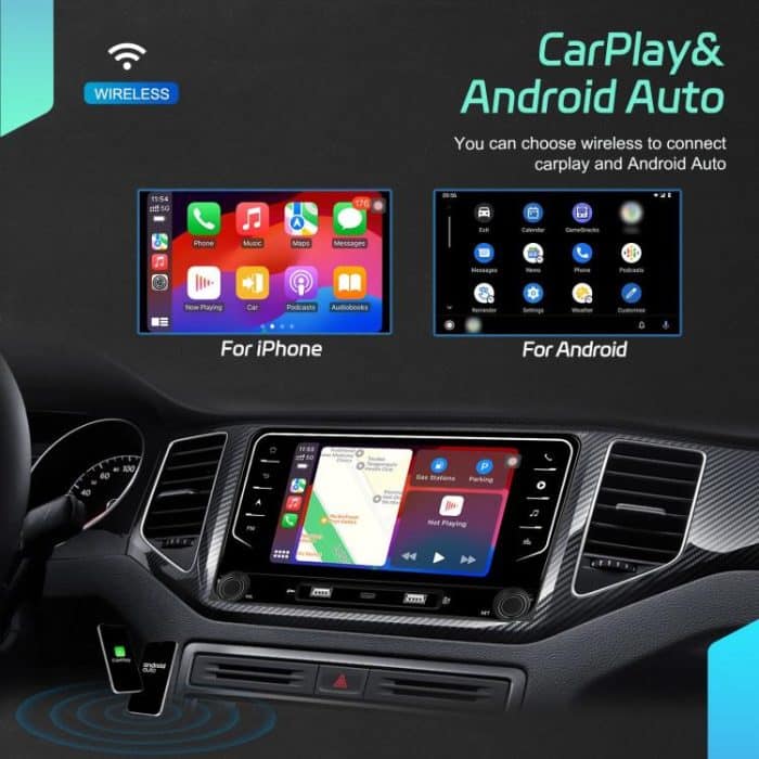 For Volkswagen Android 15 7 inch Wireless CarPlay Car Player Central Control Navigation Machine, Standard, Standard+AHD+Microphone – Bild 3