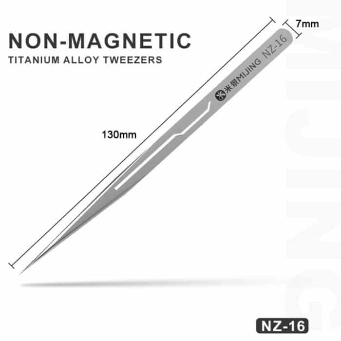 Mijing NZ-16 Nicht magnetische ultraleichte 0,1-mm-Pinzette aus Titanlegierung – Bild 3