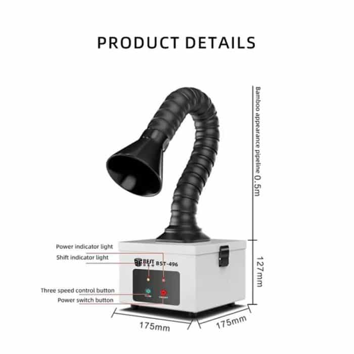 BEST BST-496 Small Smoke Purifying and Exhausting Machine, EU Plug, US Plug – Bild 2