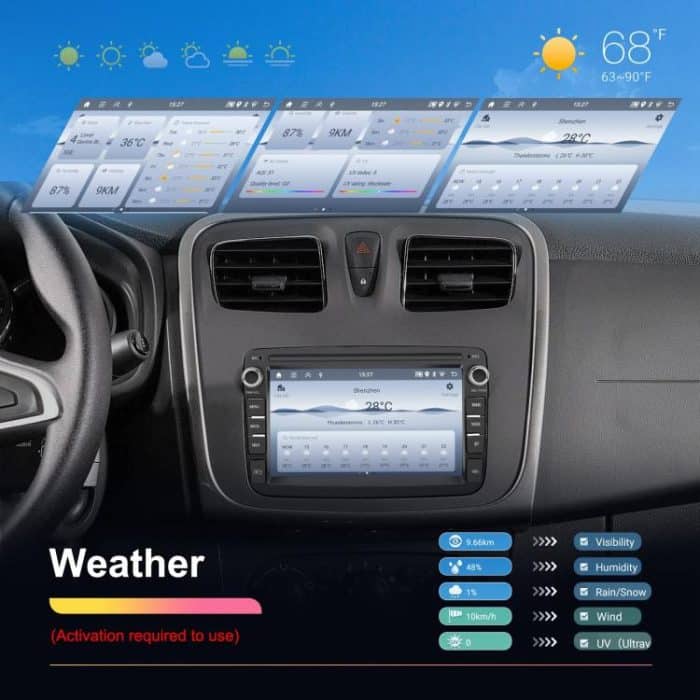 For Dacia Android 15 7 inch Wireless CarPlay Car Player Car Central Control Navigation Machine, Standard, Standard+AHD+Microphone – Bild 15