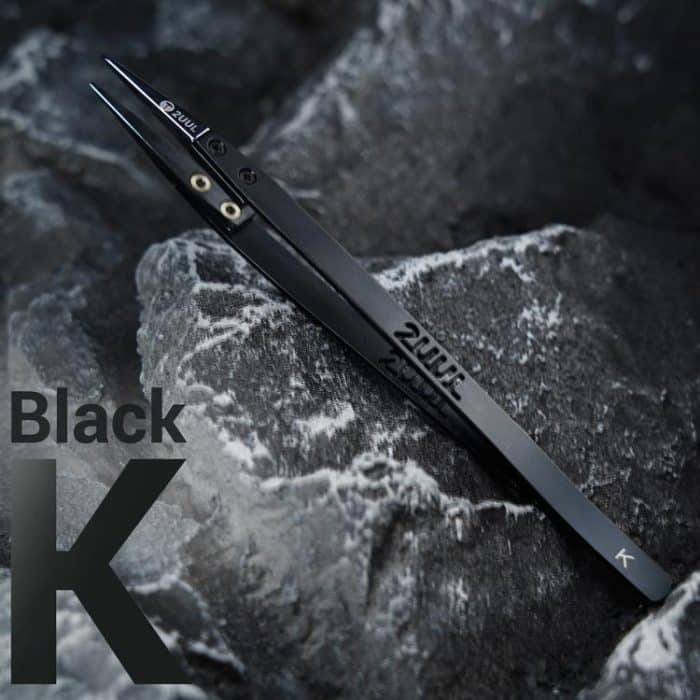 2uul TW32 Schwarze K-Flachspitze, ESD-sichere Keramikpinzette – Bild 4