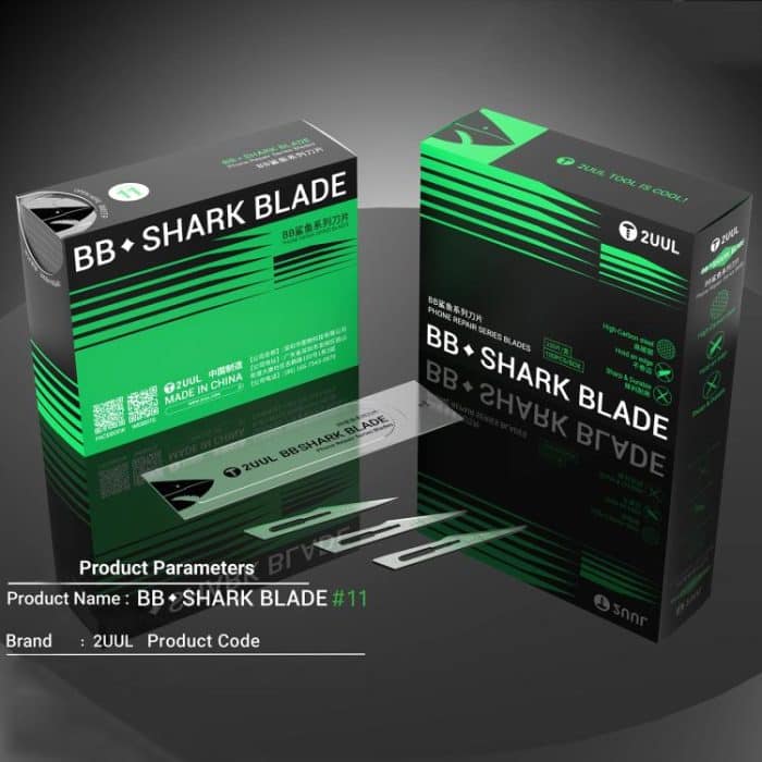 2uul 100 in 1 DA18 BB Shark Blade Series Klinge aus Kohlenstoffstahl Nr. 11 – Bild 6