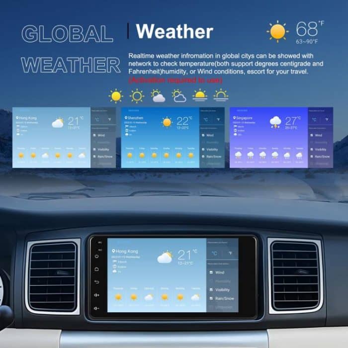 For Toyota COROLLA Android 15 7 inch Wireless CarPlay Car Player Car Central Control Navigation Machine, Standard, Standard+AHD+Microphone – Bild 15