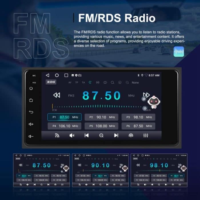 For Toyota COROLLA Android 15 7 inch Wireless CarPlay Car Player Car Central Control Navigation Machine, Standard, Standard+AHD+Microphone – Bild 6