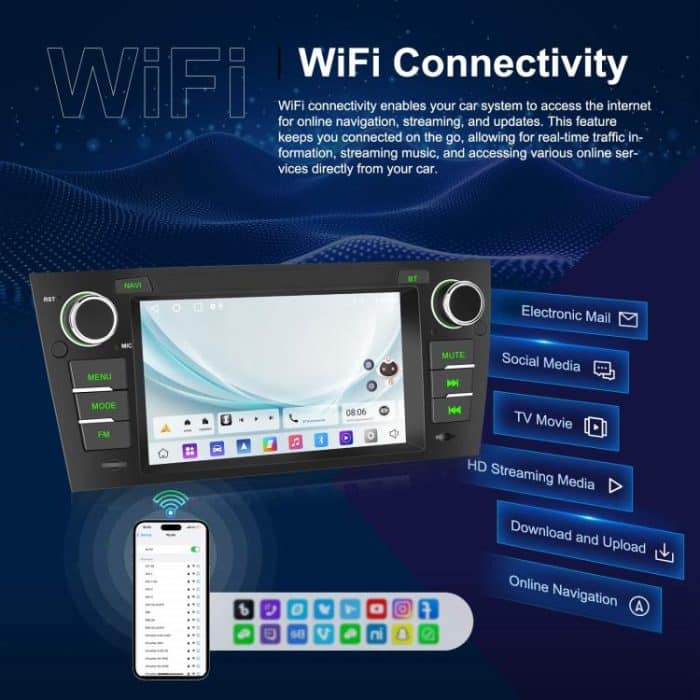 For BMW 3 Series E90 Android 15 7 inch Car CarPlay Car Navigation Reversing Image Integrated Machine, Standard, Standard+AHD+Microphone – Bild 14