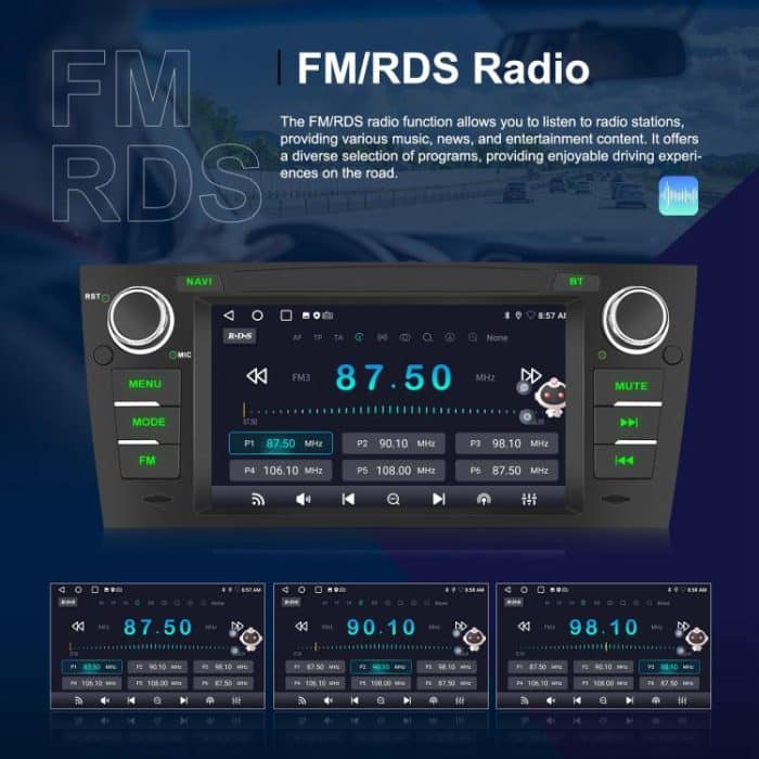 For BMW 3 Series E90 Android 15 7 inch Car CarPlay Car Navigation Reversing Image Integrated Machine, Standard, Standard+AHD+Microphone – Bild 6