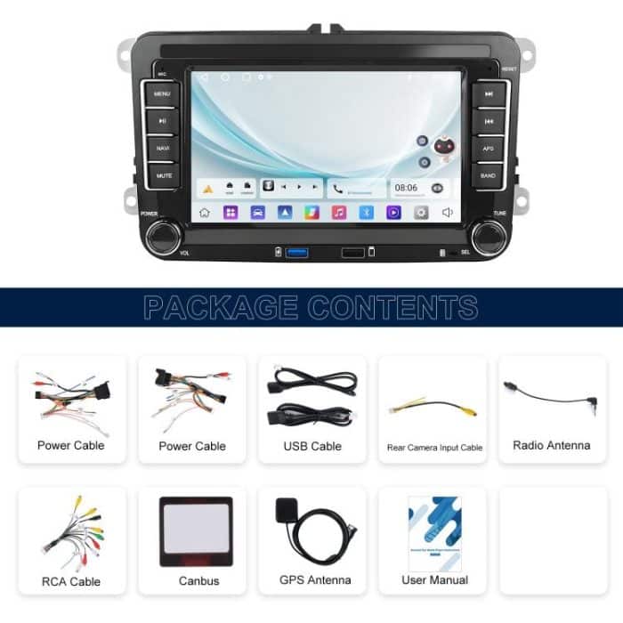For Volkswagen Android 15 7 inch Horizontal Screen Car Player Car Central Control Navigation with Dual USB Ports, Standard, Standard+AHD+Microphone – Bild 20