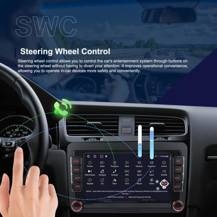 For Volkswagen Android 15 9 inch Screen Car Player Car Central Control Navigation, Standard, Standard+AHD+Microphone – Bild 11