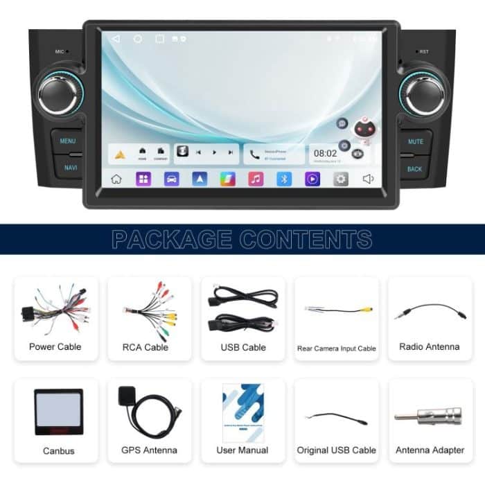 For Fiat Punto 2005-2009 Android 15 7 inch 2G+64G Car Central Control Audio Video Navigation, Standard, Standard+AHD+Microphone – Bild 19