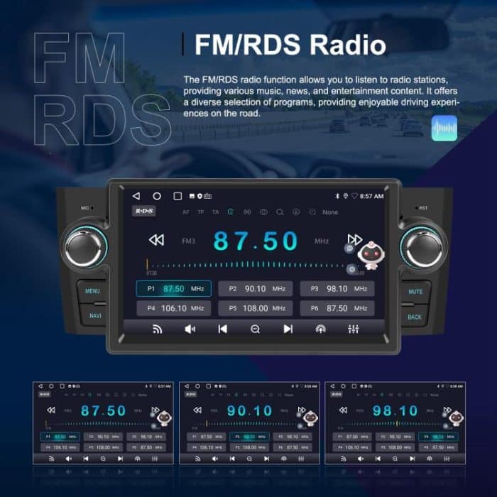 For Fiat Punto 2005-2009 Android 15 7 inch 2G+64G Car Central Control Audio Video Navigation, Standard, Standard+AHD+Microphone – Bild 5