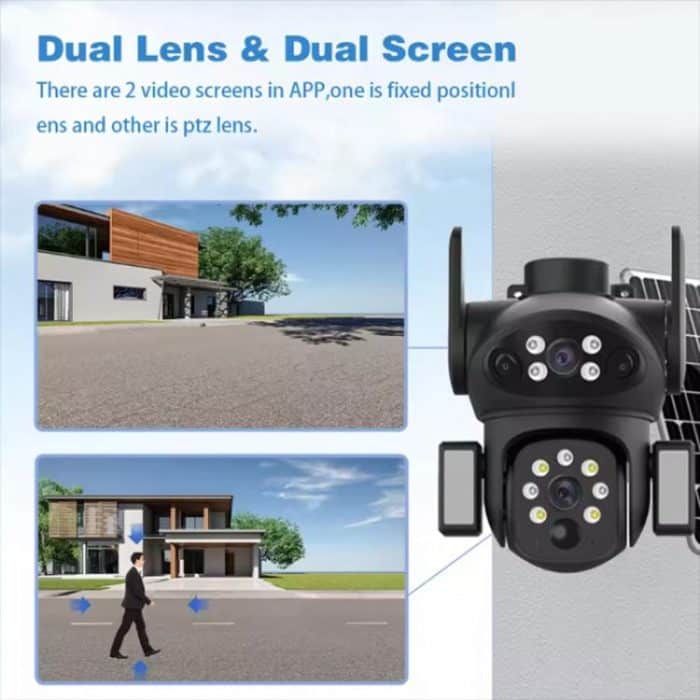 X7 2MP Multi-lens Panoramic Solar Surveillance PTZ Dome Camera, X7 Southeast Asia 4G – Bild 4