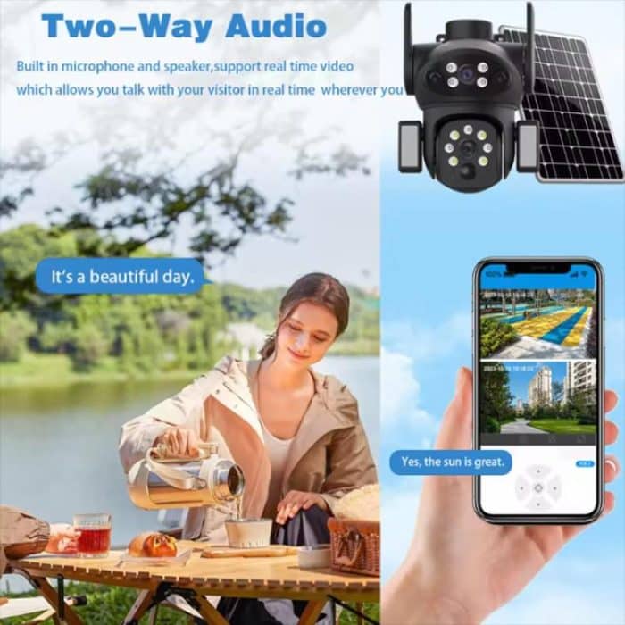 X7 2MP Multi-lens Panoramic Solar Surveillance PTZ Dome Camera, X7 Southeast Asia 4G – Bild 7