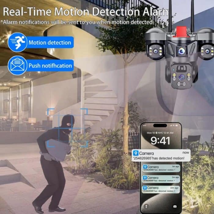 D31 9MP Multi-lens Panoramic Solar Surveillance PTZ Dome Camera, D31 Southeast Asia WiFi, D31 Southeast Asia 4G, D31 European 4G – Bild 13