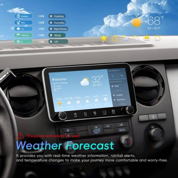 10.36 inch Screen Android 15 Car CarPlay Navigation Integrated Machine with Dual Knob, Standard, Standard+AHD+Microphone – Bild 12