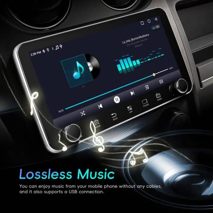 10.36 inch Screen Android 15 Car CarPlay Navigation Integrated Machine with Dual Knob, Standard, Standard+AHD+Microphone – Bild 14