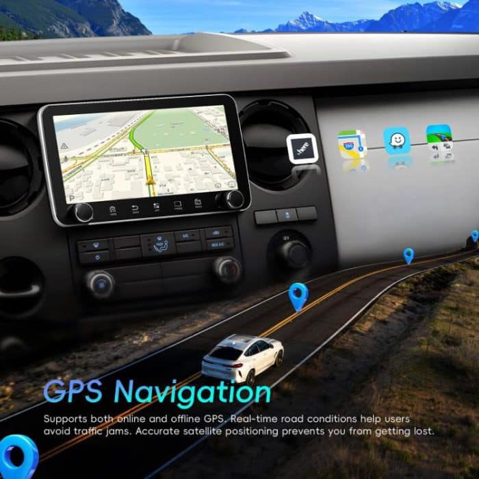 10.36 inch Screen Android 15 Car CarPlay Navigation Integrated Machine with Dual Knob, Standard, Standard+AHD+Microphone – Bild 15