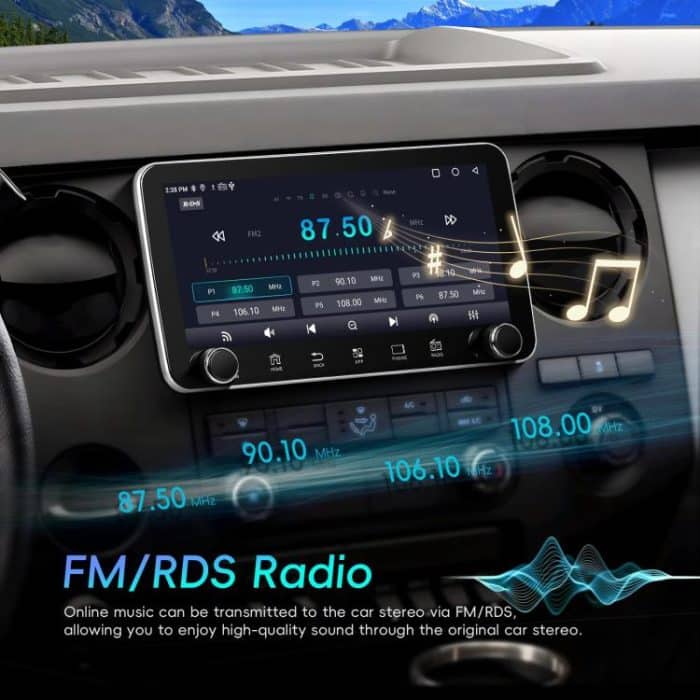 10.36 inch Screen Android 15 Car CarPlay Navigation Integrated Machine with Dual Knob, Standard, Standard+AHD+Microphone – Bild 5