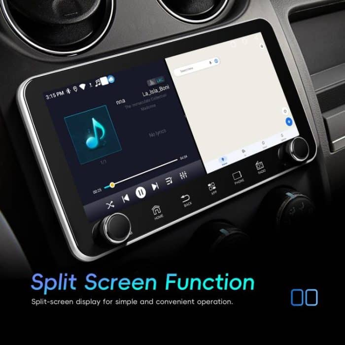 10.36 inch Screen Android 15 Car CarPlay Navigation Integrated Machine with Dual Knob, Standard, Standard+AHD+Microphone – Bild 9