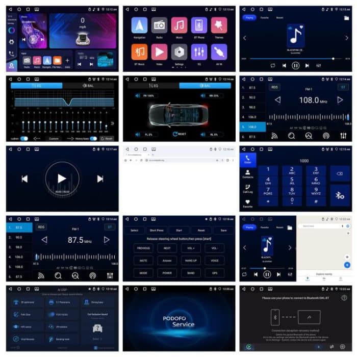 10 inch Screen Android 15 Car Navigation Audio Video Integrated Machine, Standard, Standard+AHD+Microphone – Bild 19