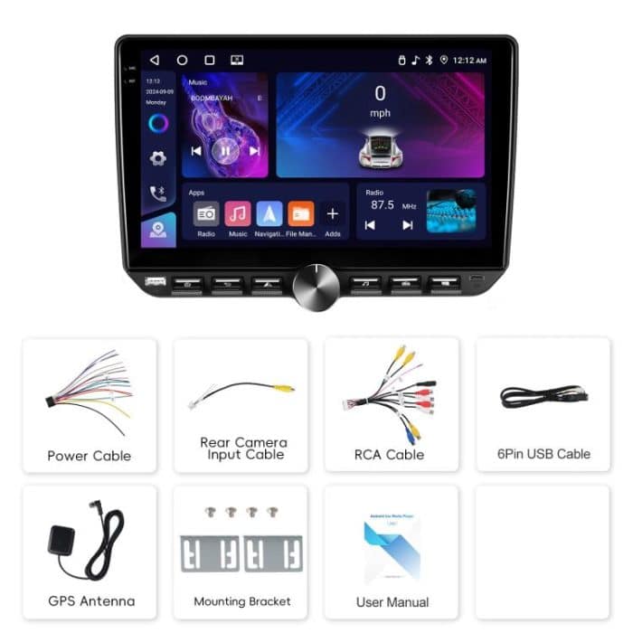 10 inch Screen Android 15 Car Navigation Audio Video Integrated Machine, Standard, Standard+AHD+Microphone – Bild 23