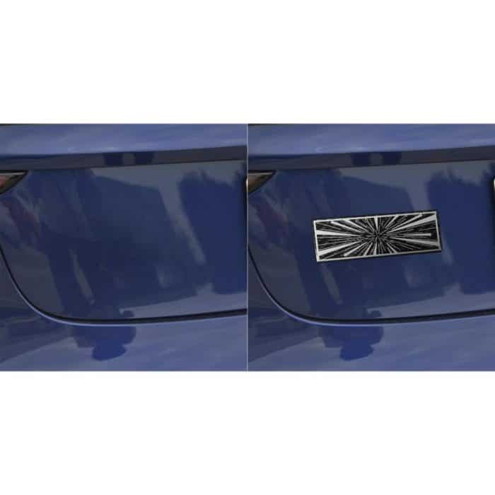 Dekorativer Aufkleber aus Kohlefaser für das Heck des Autos, A, B – Bild 5