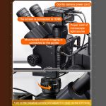 QianLi 6558 6.5X-58X Gorilla Trinocular Microscope, US Plug, EU Plug – Bild 7