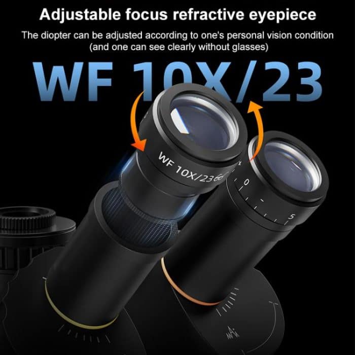 QianLi 6558 6.5X-58X Gorilla Trinocular Microscope, US Plug, EU Plug – Bild 8