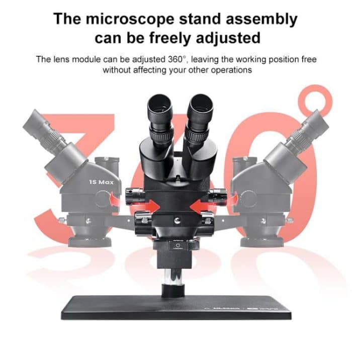 YCS 1S Max Trinokularmikroskop mit großer Basis, 7-45X – Bild 6