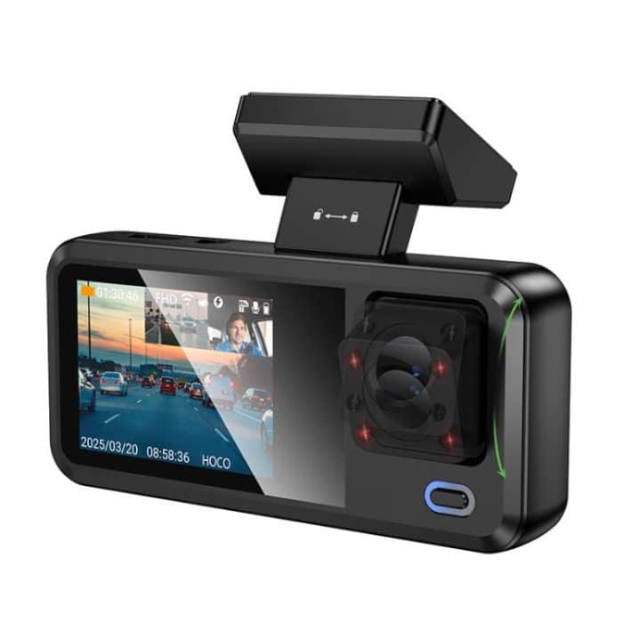 EDA008318001A.jpg hoco DV15 2 inch Screen Display Three-way Driving Recorder – Bild 1