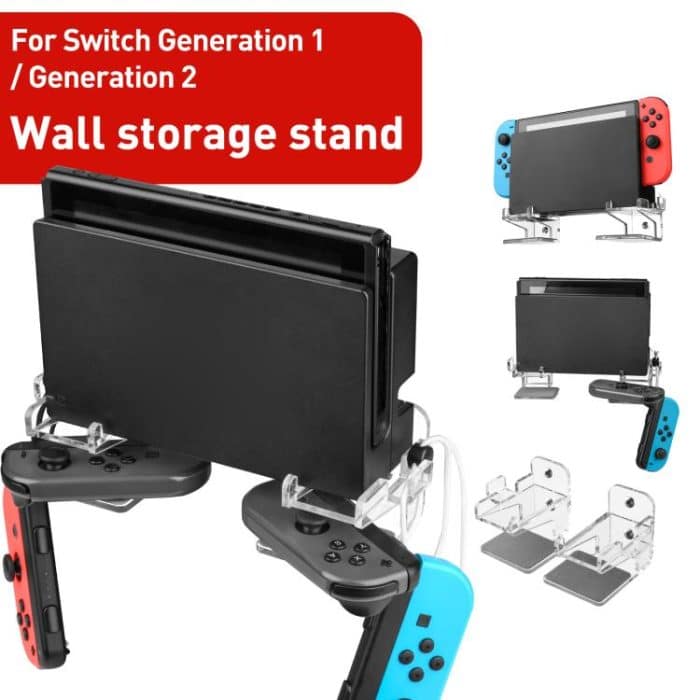 For Nintendo Switch 1 / 2 Acrylic Wall Split Symmetrical Storage Bracket – Bild 2